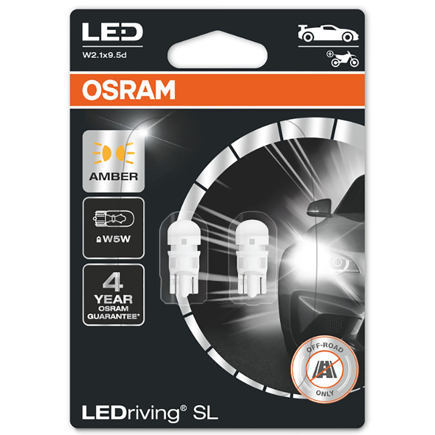 GUL  T10 W5W LEDriving SL AMBER 12V Osram