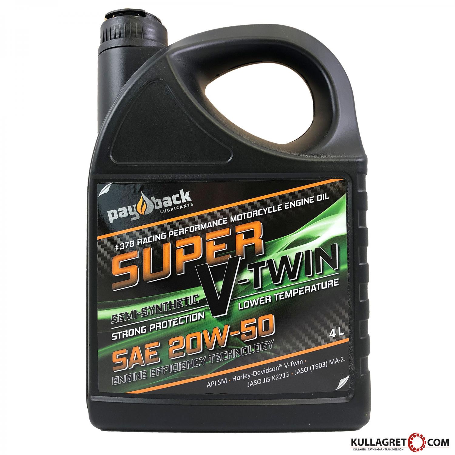 Payback #379 20W-50 Super V-Twin Motorolja 4L