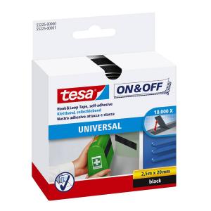 20mmx2,5 Kardborrband 55225 Tesa Svart