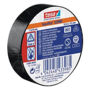 Eltejp Svart 19mmx20m Tesaflex 53988