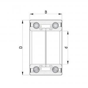 357234A Dubbelradigt Vinkelkontaktkullager FKL