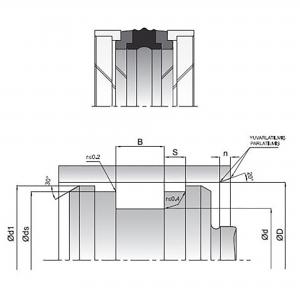K18 160x135x25,4 Dubbelverkande Kolvtätning
