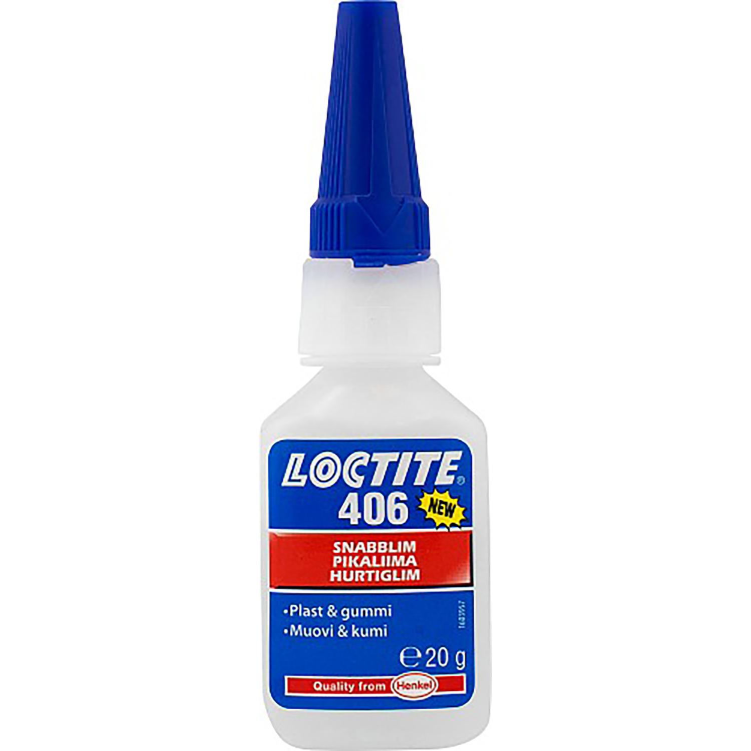 Loctite 406 Snabblim för Gummi och Plast 20g