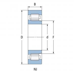 NJ 2311 ECP Cylindriskt rullager SKF