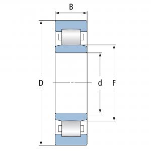 NU 214 E Cylindriskt Rullager CODEX