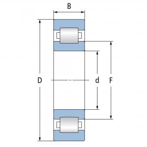NUP 207 E Cylindriskt Rullager