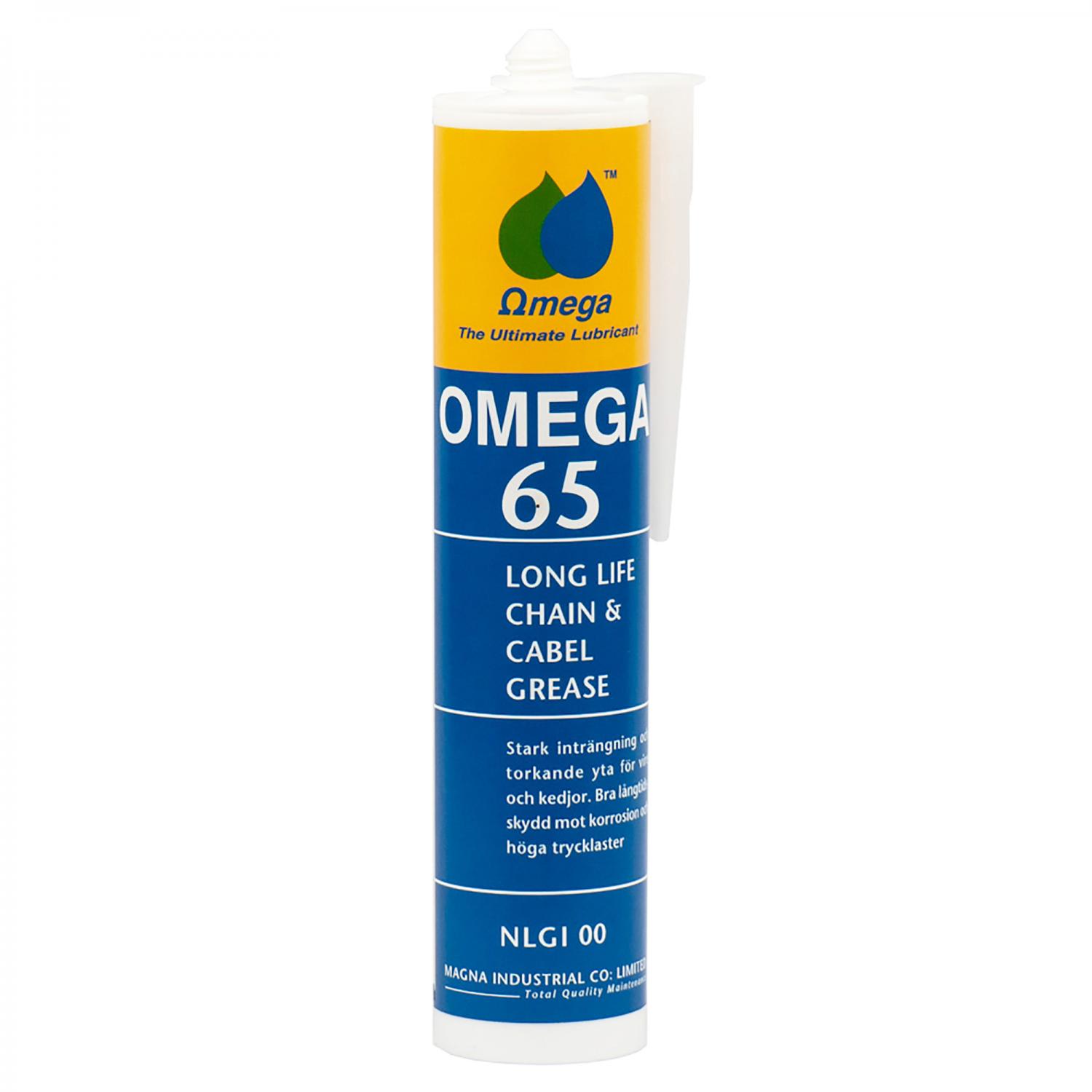 Omega 65 Kedje- och Wirefett NLGI 00 / Kittpatr...