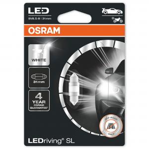 Festoon 31mm LED White 6000K (SV8.5-8) 12V OSRAM