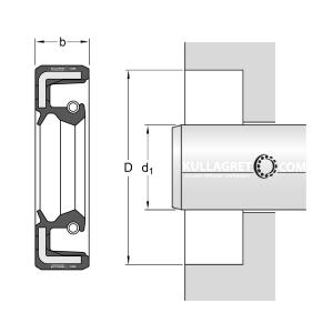AS 25x35x8 Radialätning NBR