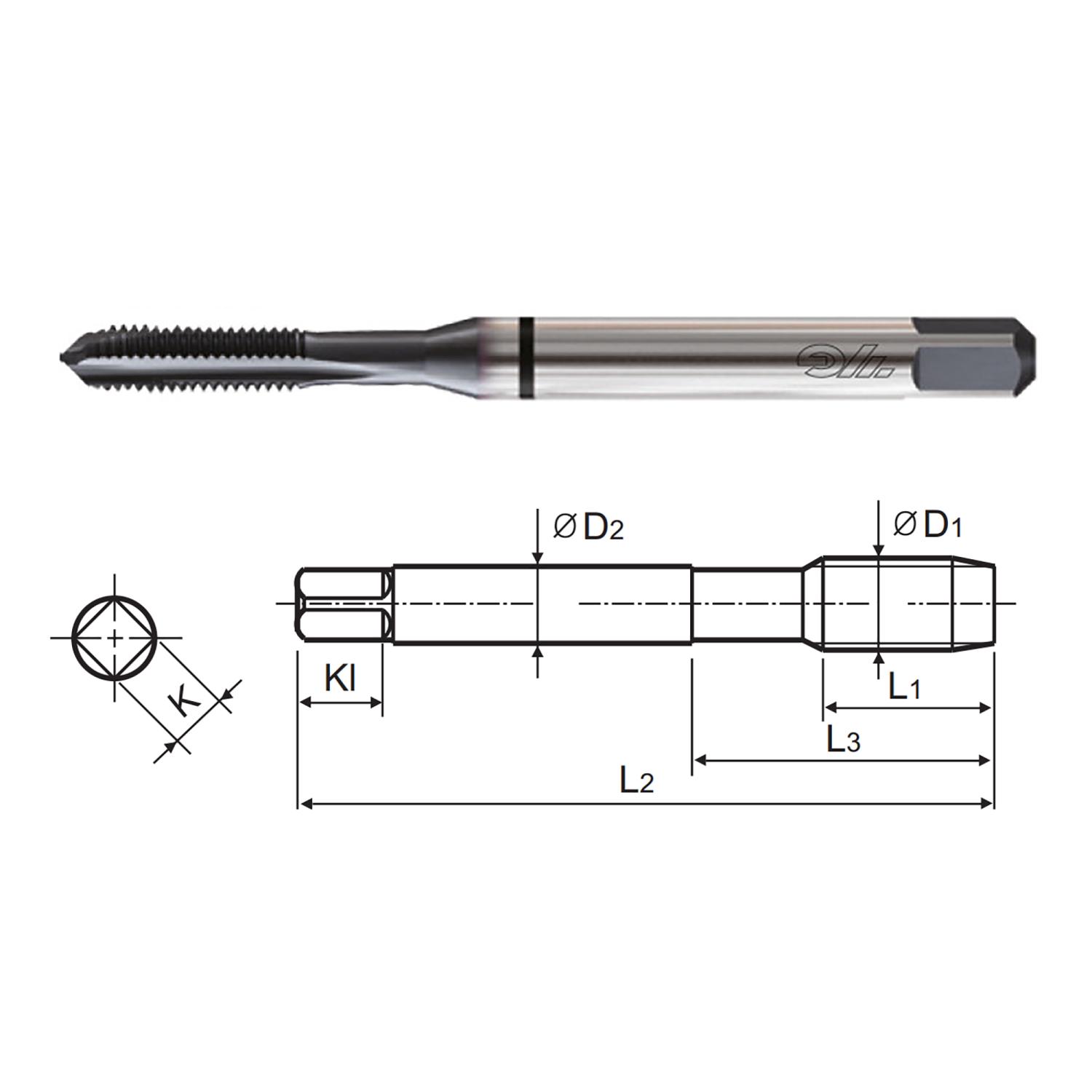 M10 Gängtapp Spånskjutande Prime HSS-PM X-Coating