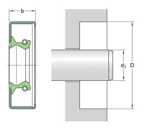 Radialtätning 15041 med metallhölje