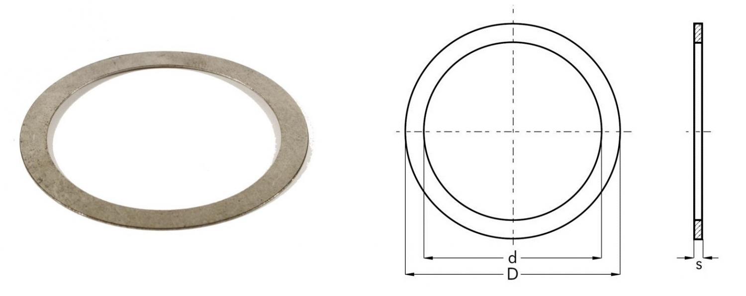 48x60x0,2 Shims DIN 988