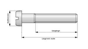 Skruv rostfri MCS A4 M2.5X4 mm