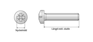 Skruv rostfri MRX A4 M5X10 mm