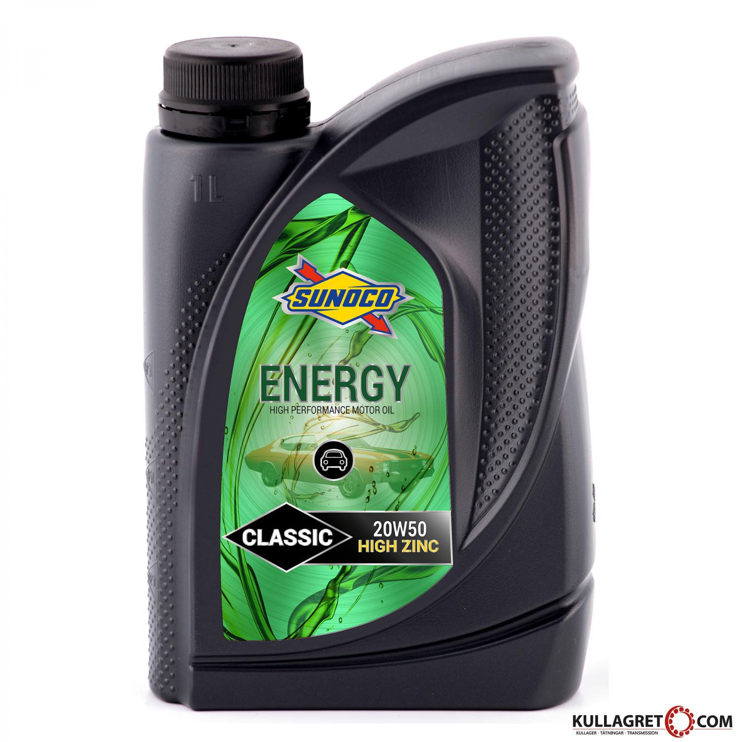 Sunoco 20W-50 Energy Classic "ZINK" Motorolja 1L