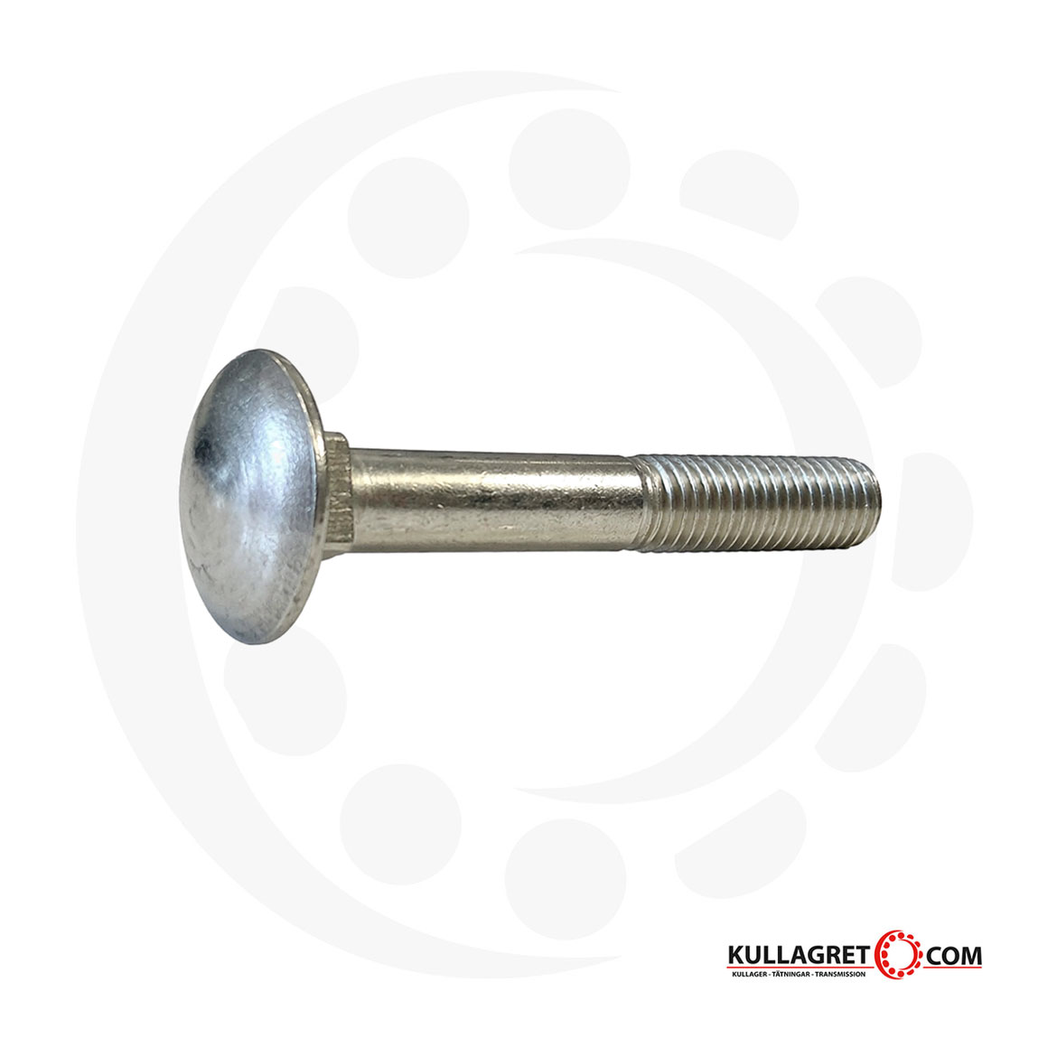 Vagnsbult rostfri MVBF A2 M6X50 mm