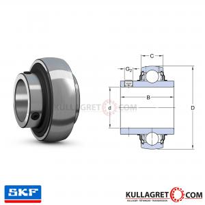 YAR 204 2RF Insatslager SKF