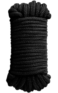 smala kinbaku-rep i japansk stil för bondage. svart