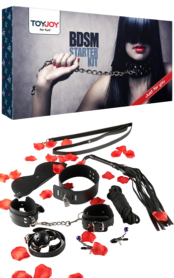 komplett produktbild med delar till bondagelekar. från toyjoy