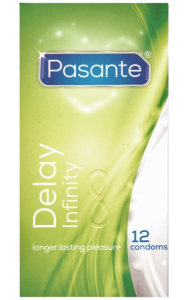 Pasante Infinity Delay är kondomen som är designad för att förlänga uthålligheten