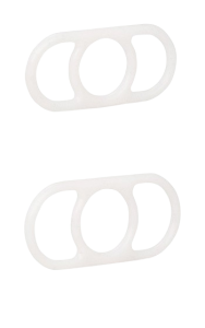 2-pack silikonringar med flera valmöjligheter för tajthet.