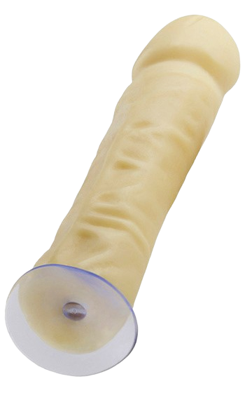 tvål i form av en penis med sugkopp