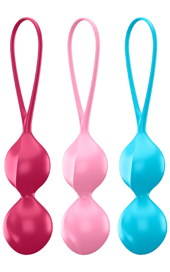 Knipkulor av mjuk silikon i 3-pack, från välkända Satisfyer.