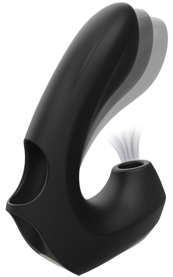 Lyxig fingervibrator med både lufttryck och vibration.