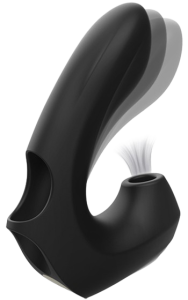 Lyxig fingervibrator med både lufttryck och vibration.