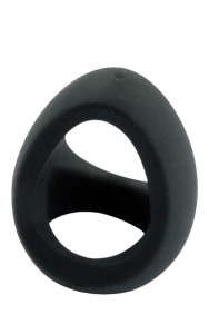 Dubbelring för penis och pung, av mjuk silikon.
