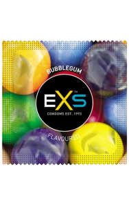 kondom med smak och doft av bubbelgum, från exs