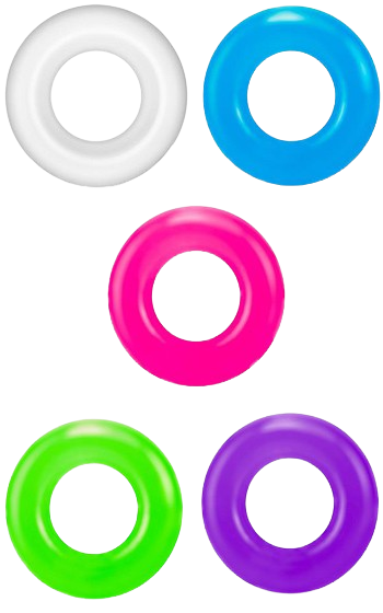 Töjbar penisring i olika färger, för förbättrad erektion.