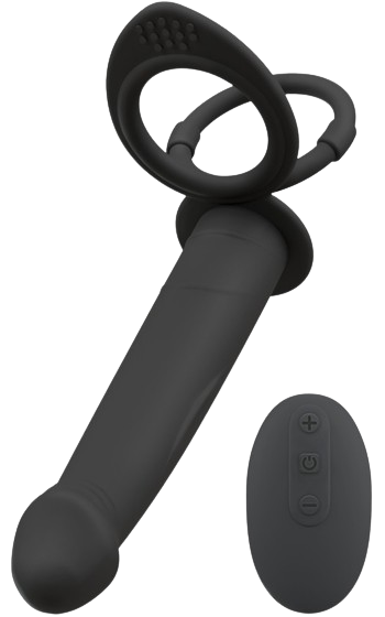 Vibrerande extrapenis av silikon, med fjärrkontroll.