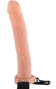 Extra lång strap-on som kan bäras av både henne och honom.