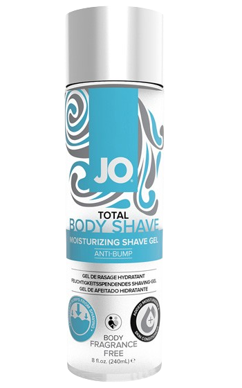 Mångsidig rakgel designad för hela kroppen som effektivt minskar risken för röda prickar efter rakning