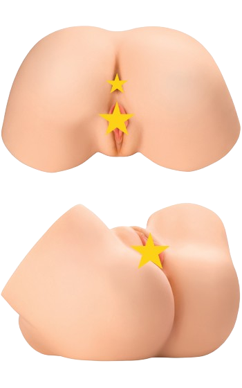 Stor och naturtrogen bakdel med skön vagina och anal.