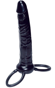 Liten smal strapon som fästs kring pung och penis.