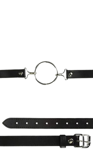 Gag-ring med kraftiga läderband av hög kvalitet.