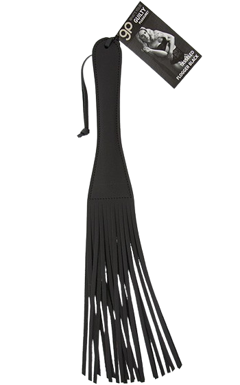 Kraftfull piska med handledsband och 25 cm långa fransar.