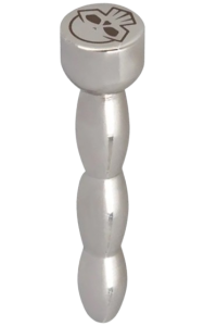 Penisplugg av metall med tre upphöjningar för maxad njutning.