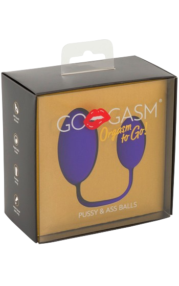 Knipkulor av silikon för vagina och rumpa, med roterande innerkulor. kartong