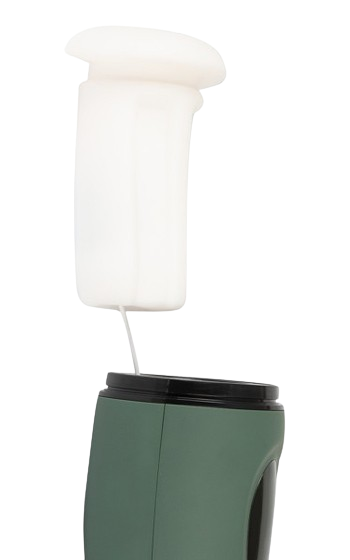 Tystgående masturbator med kraftfull sugfunktion.
