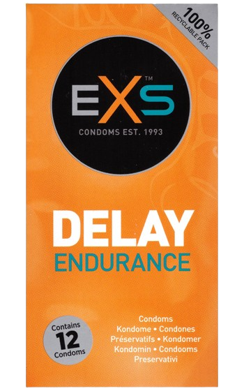 Kondom med bedövande ämne på insidan för att förlänga njutningen och fördröja ejakulationen