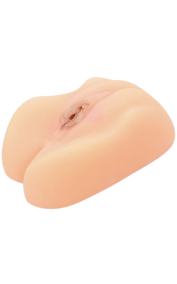 Mjuk onaniprodukt med två ingångar, anal och vagina.