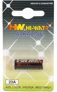 Batteri i modell LR23, för de flesta trådlösa fjärrkontroller.