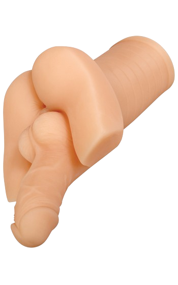 Mjuk bakdel med snopp, skönt strukturerad kanal.