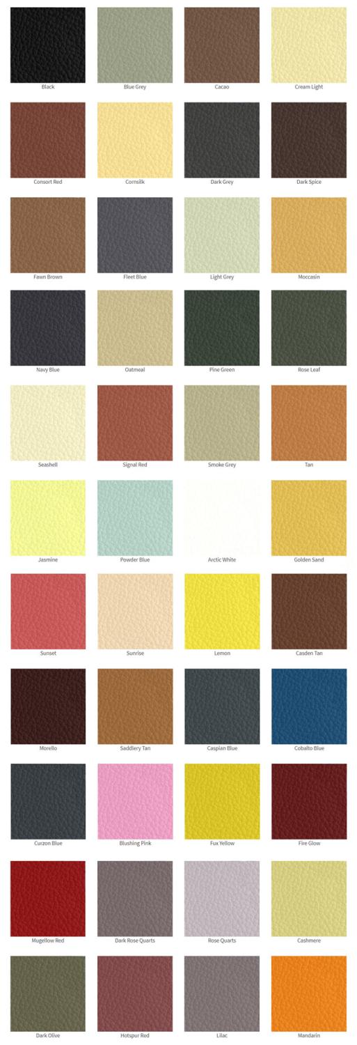 färgkarta rolls royce bilklädslar för läderfärg från varumärket furniture clinic