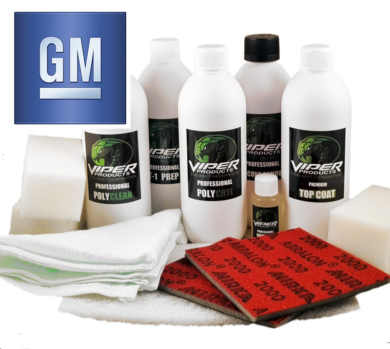 Läder & Vinylfärg till GM | Stort Kit för Infärgning av Läder, Vinyl och Konstläder | Viper Products