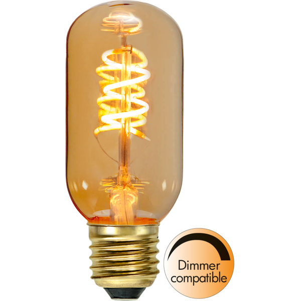 LED-lampa E27 T45 Decoled Spiral Amber 2,8W dimbar