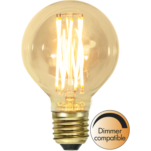 LED-lampa E27 glob Vintage Gold, 3.7W dimbar